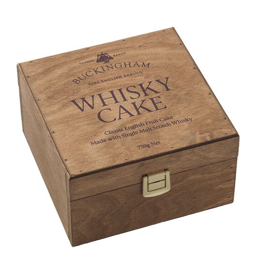 Englischer Früchtekuchen mit Whisky - Holzbox